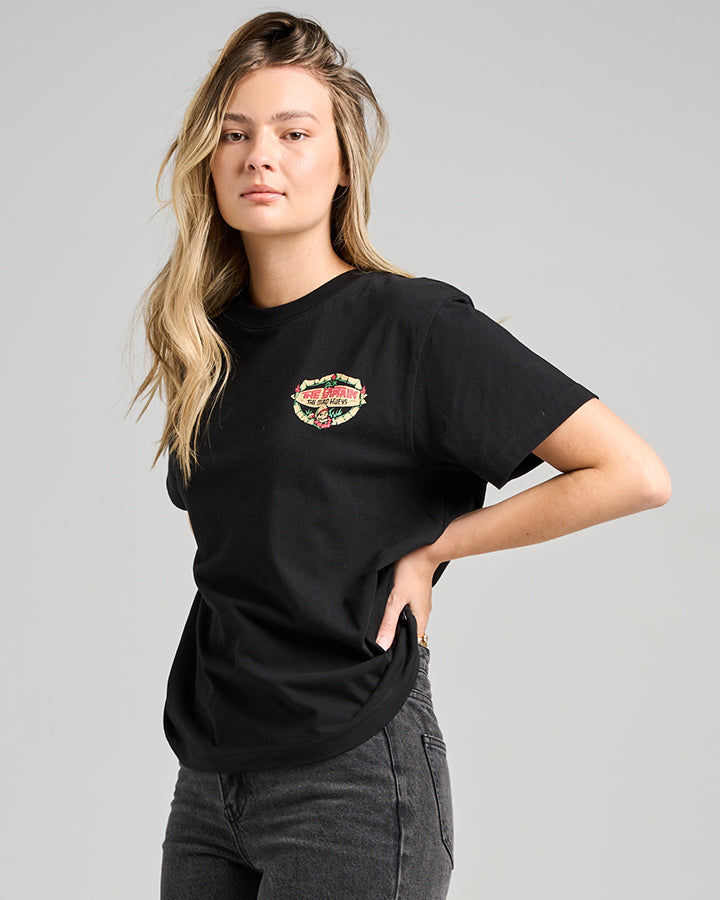 THE TIKI CAPTAIN | WOMENS SS TEE - BLACK