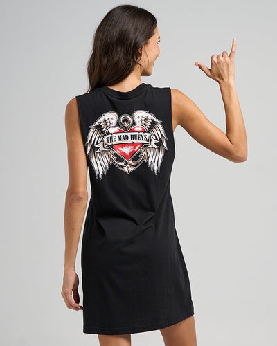 HARLEY HEART | WOMENS MUSCLE DRESS - BLACK