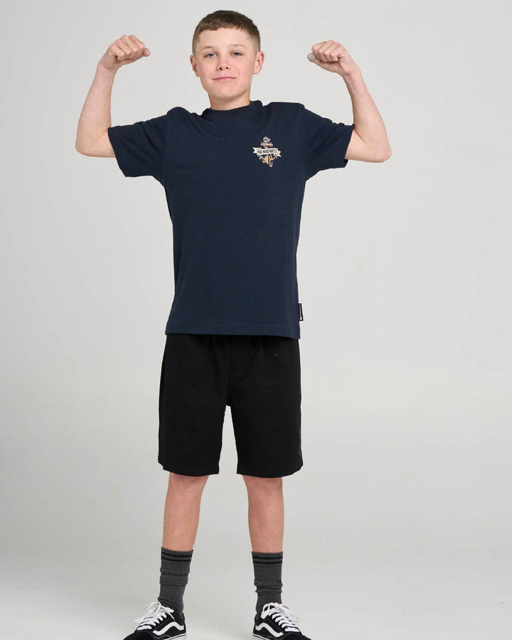 FLAME ANCHOR | YOUTH SS TEE - NAVY