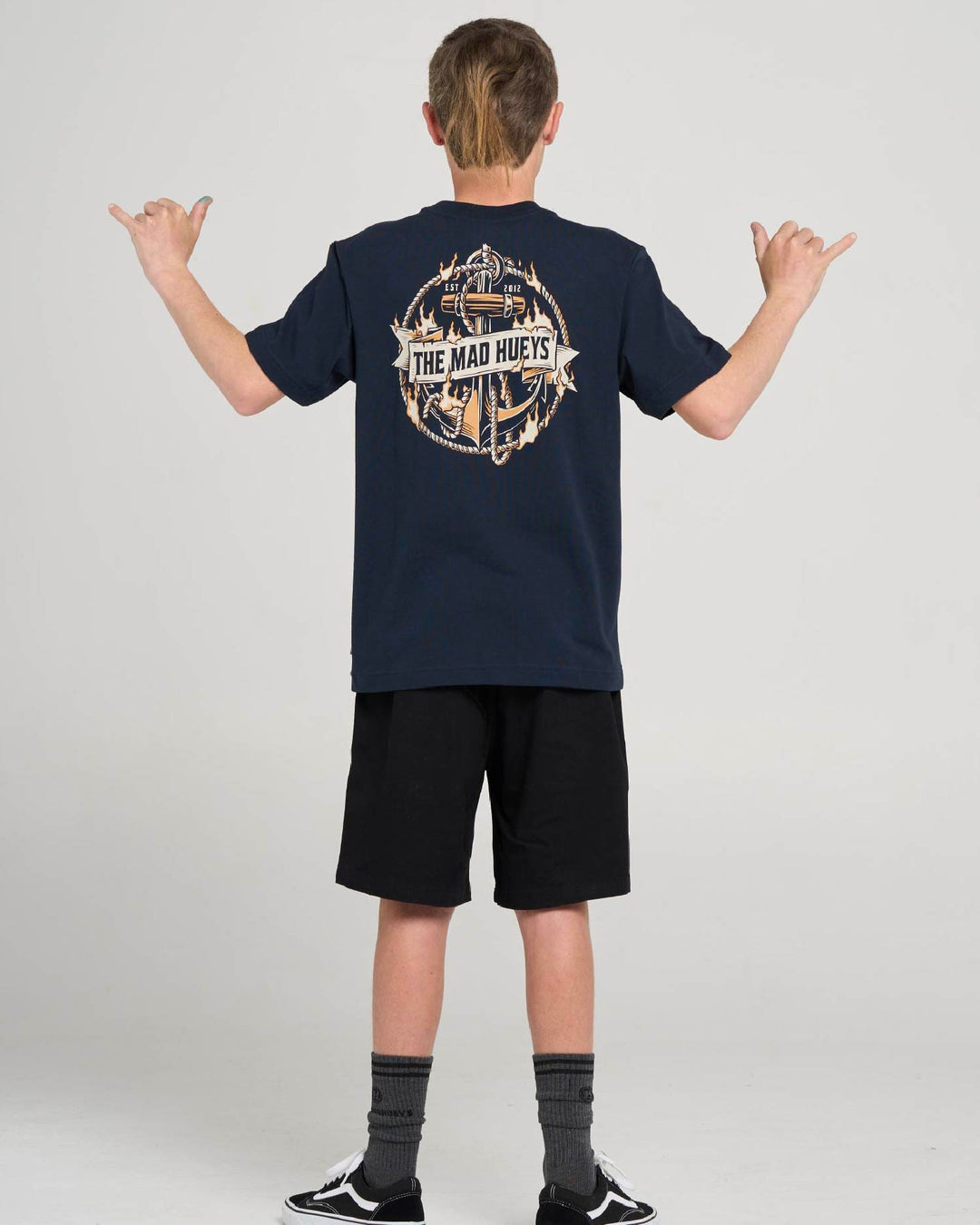FLAME ANCHOR | YOUTH SS TEE - NAVY