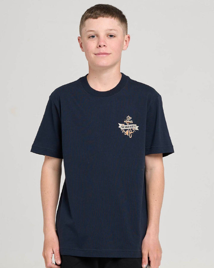 FLAME ANCHOR | YOUTH SS TEE - NAVY