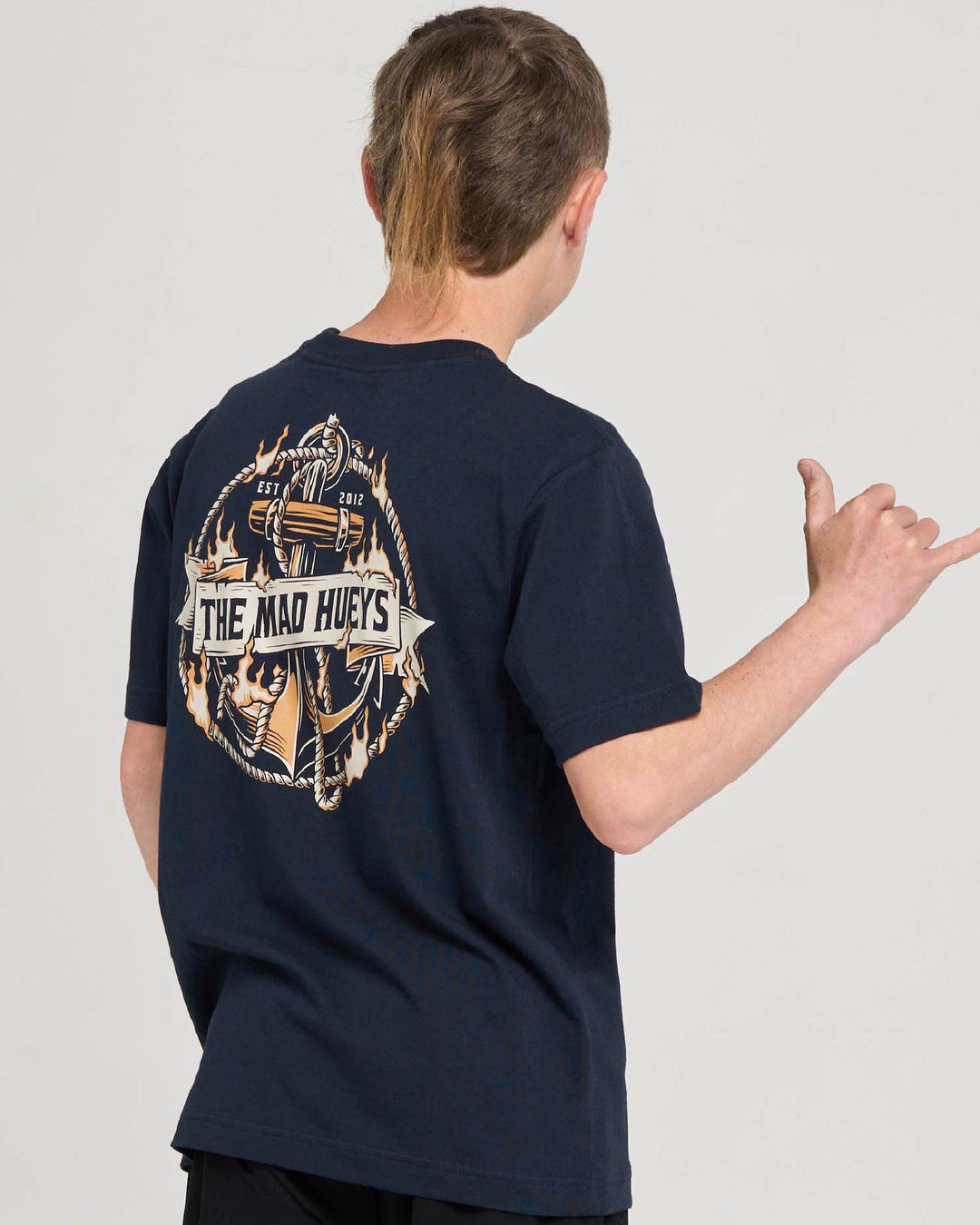 FLAME ANCHOR | YOUTH SS TEE - NAVY