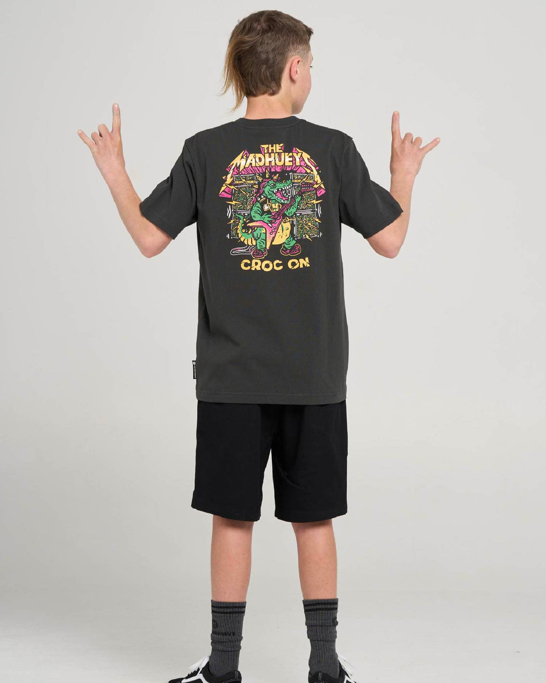 CROC ON | YOUTH SS TEE - VINTAGE BLACK