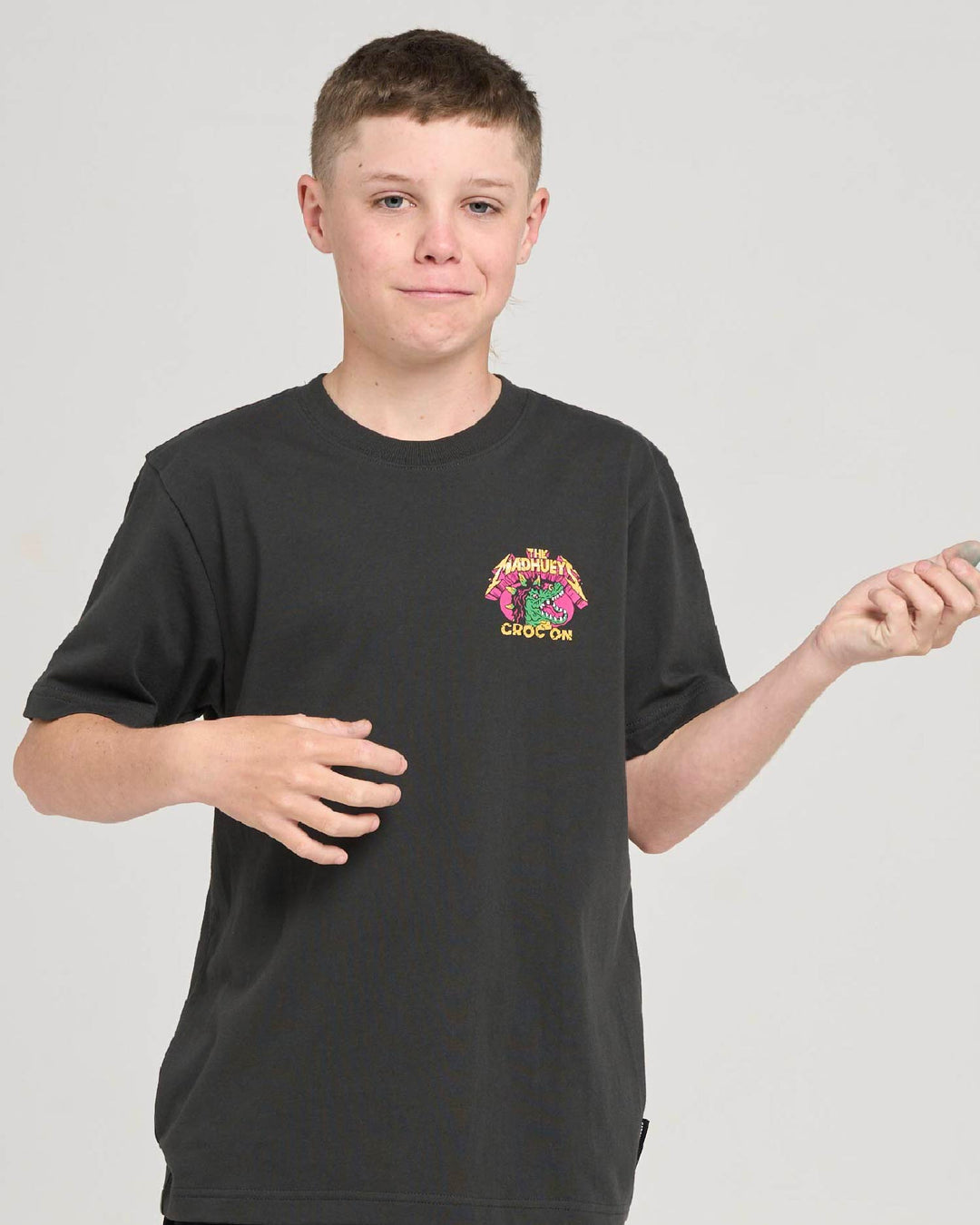 CROC ON | YOUTH SS TEE - VINTAGE BLACK