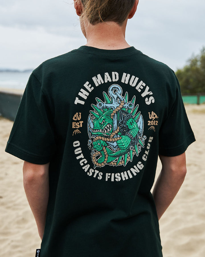 OUTCASTS | YOUTH SS TEE - PINE GREEN