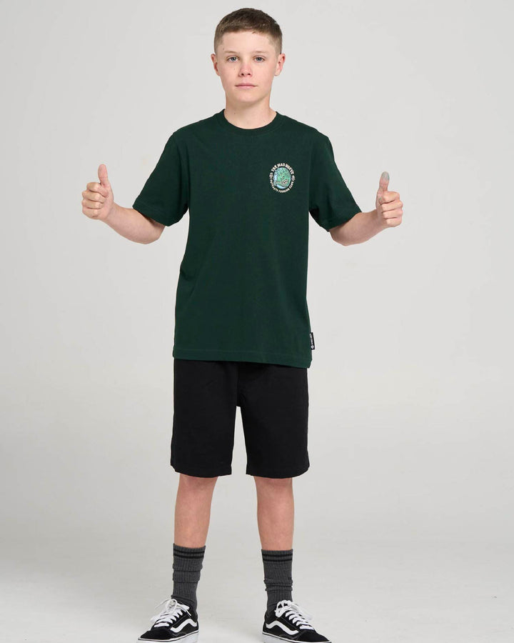 OUTCASTS | YOUTH SS TEE - PINE GREEN