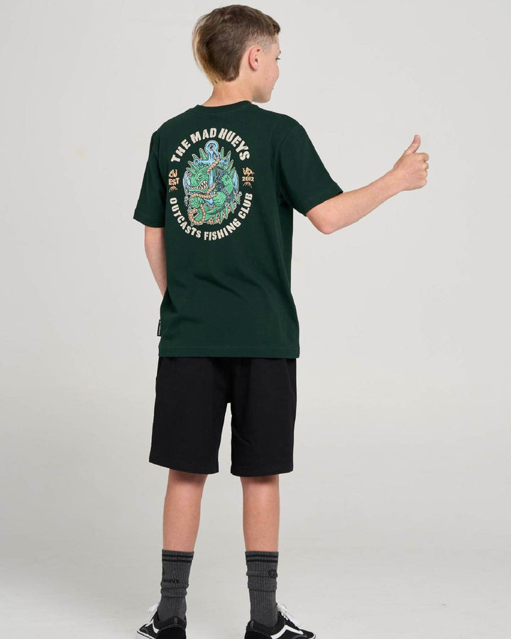 OUTCASTS | YOUTH SS TEE - PINE GREEN