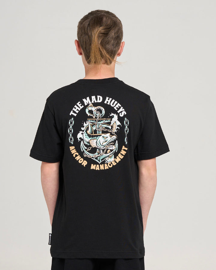 ANCHOR MANAGEMENT | YOUTH SS TEE - BLACK