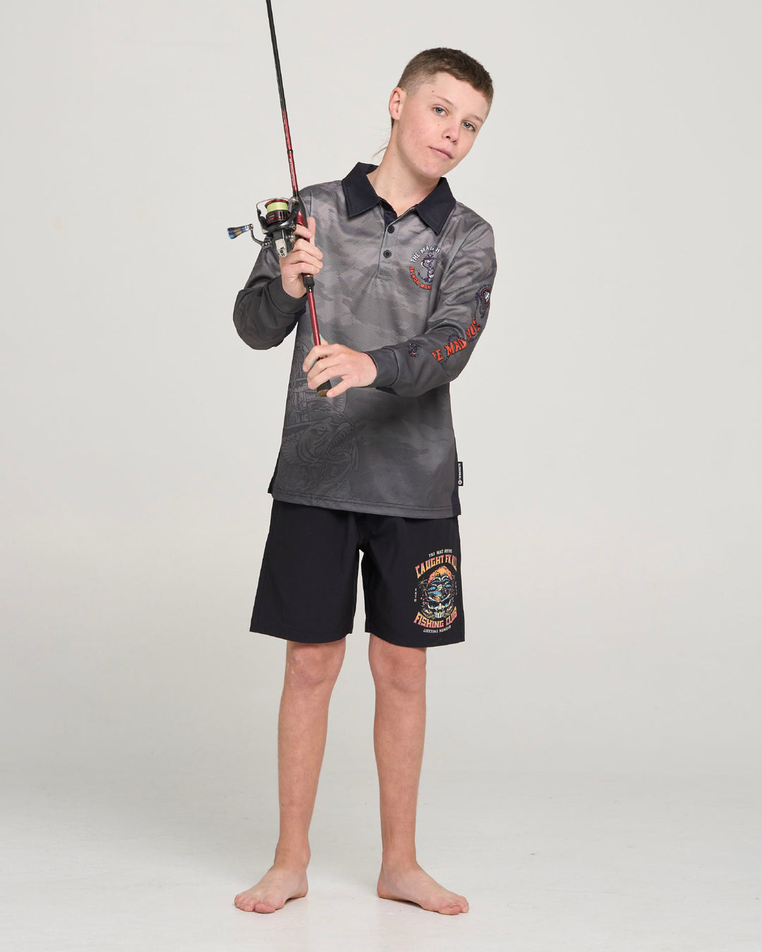 ANCHOR MANAGEMENT | YOUTH UPF 50+ FISHING JERSEY - FADED DUST