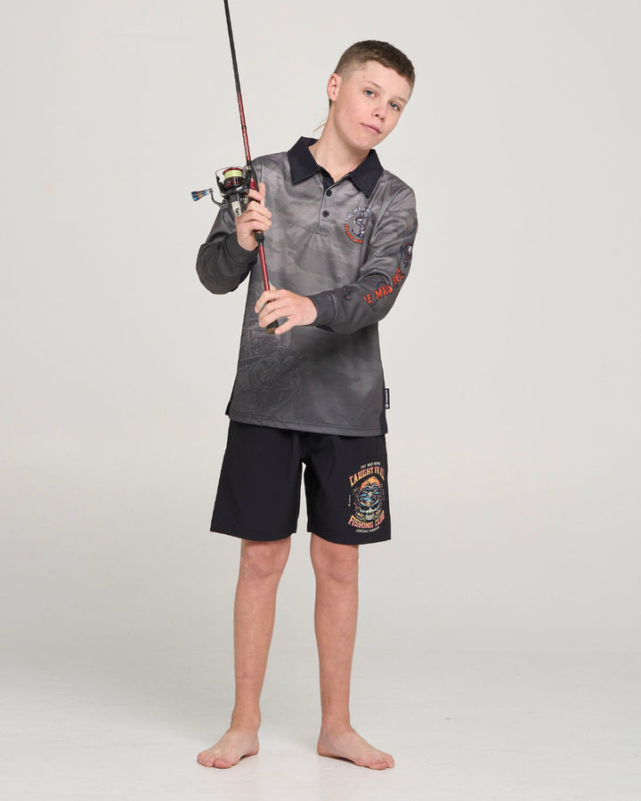 ANCHOR MANAGEMENT | YOUTH UPF 50+ FISHING JERSEY - FADED DUST