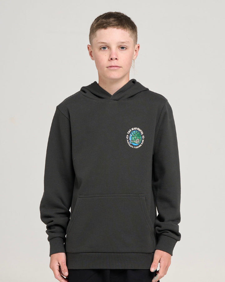 OUTCASTS | YOUTH HOODED PULLOVER - VINTAGE BLACK
