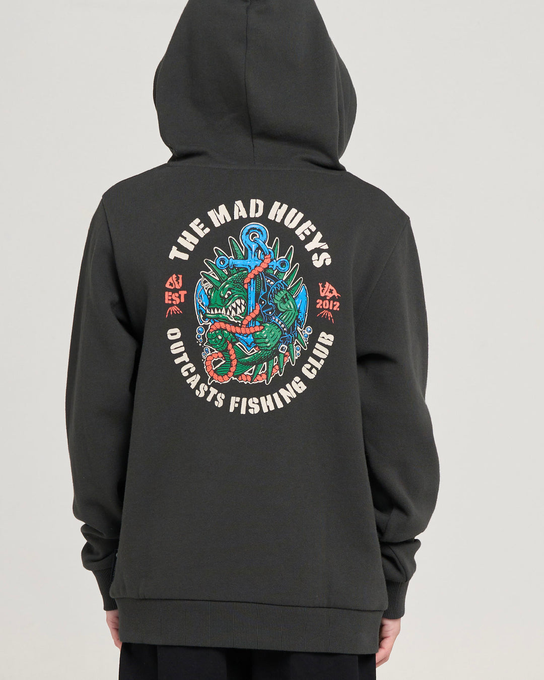 OUTCASTS | YOUTH HOODED PULLOVER - VINTAGE BLACK