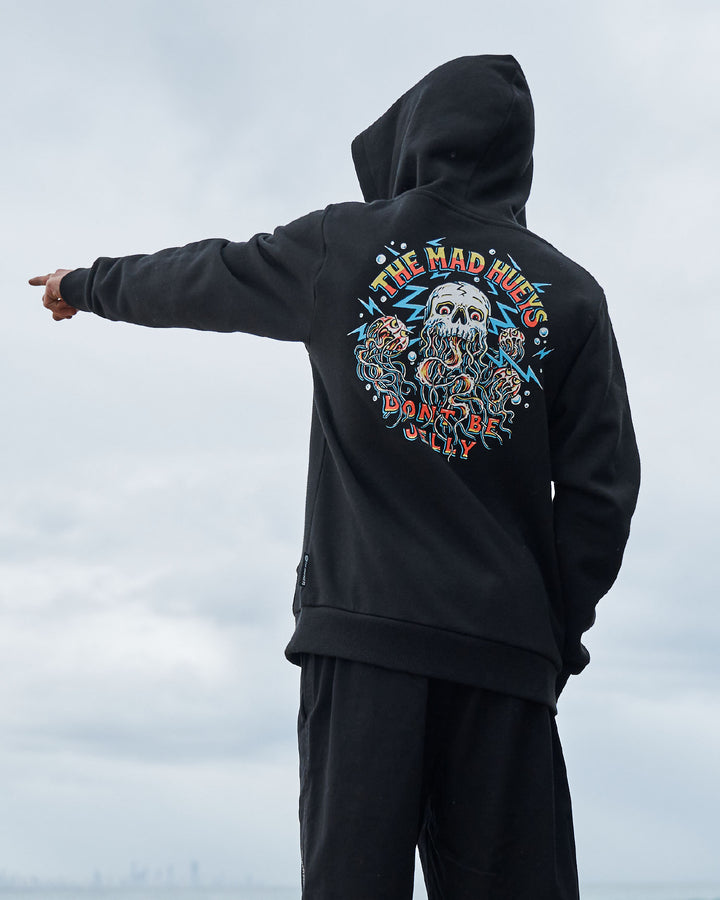 DONT BE JELLY | YOUTH HOODED PULLOVER - BLACK