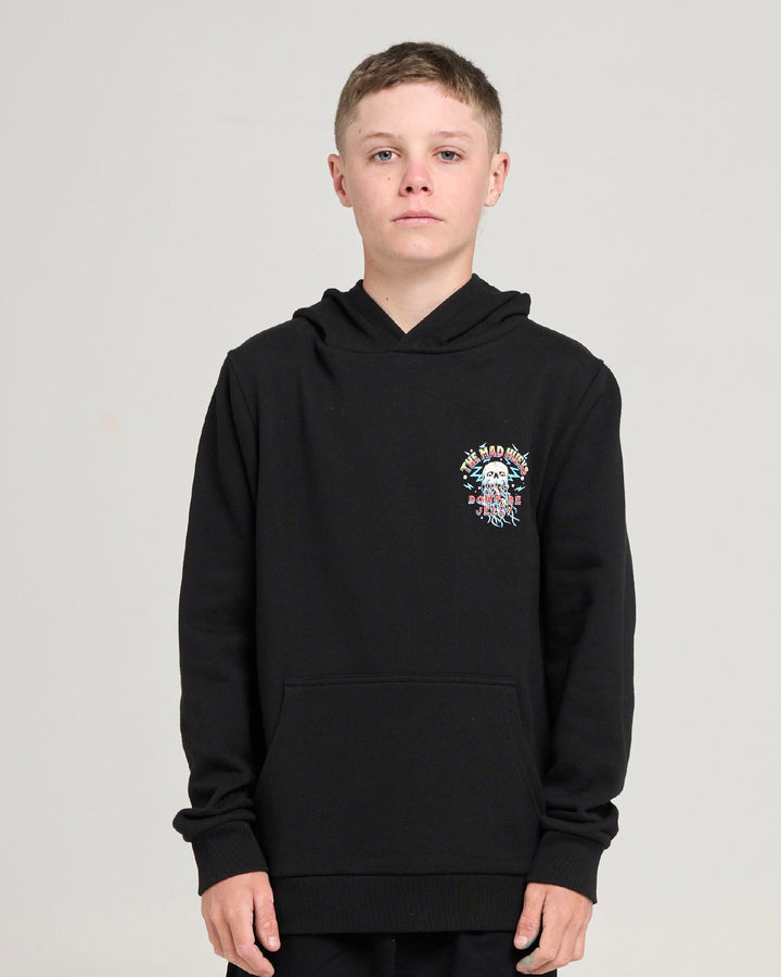 DONT BE JELLY | YOUTH HOODED PULLOVER - BLACK