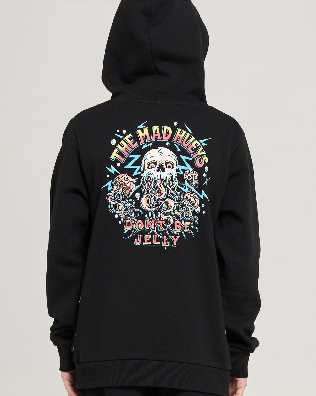 DONT BE JELLY | YOUTH HOODED PULLOVER - BLACK