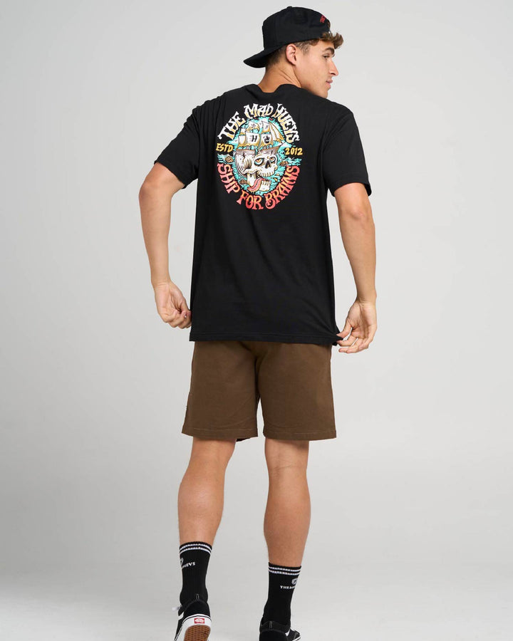 SHIP FOR BRAINS | SS TEE - BLACK