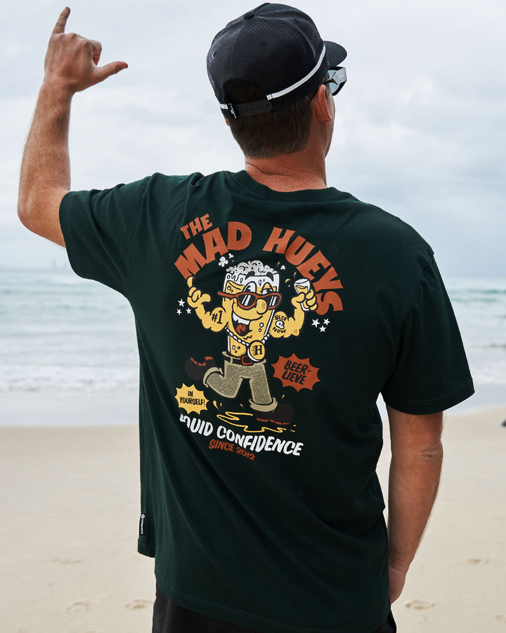 LIQUID CONFIDENCE | SS TEE - PINE GREEN