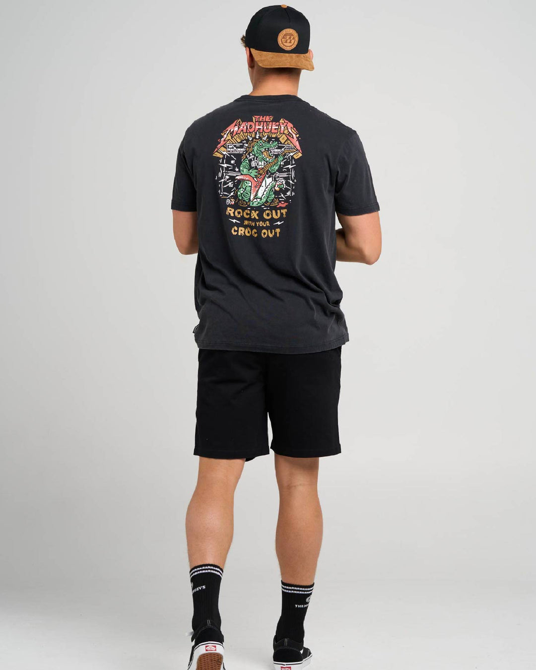 ROCK OUT | SS TEE - WASHED BLACK