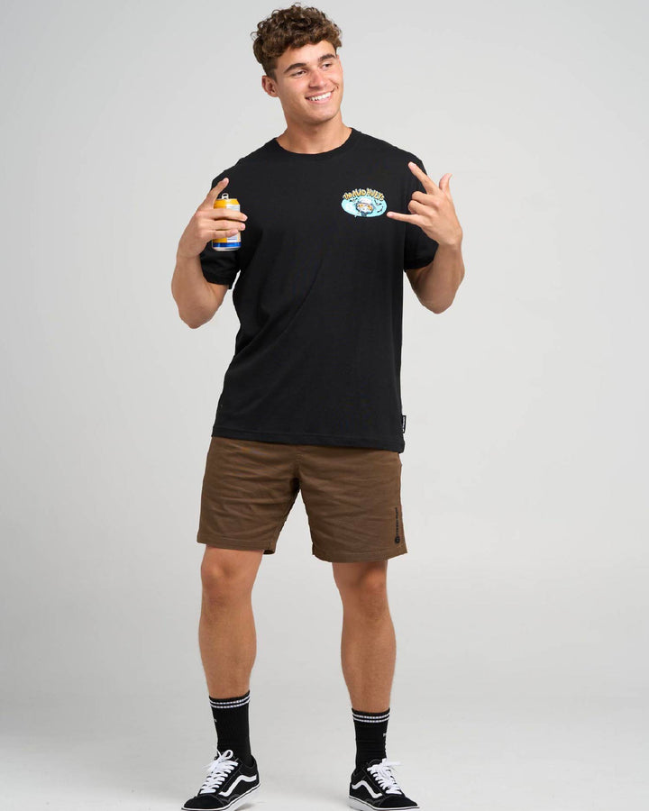 BEER AND FOAMING | SS TEE - BLACK