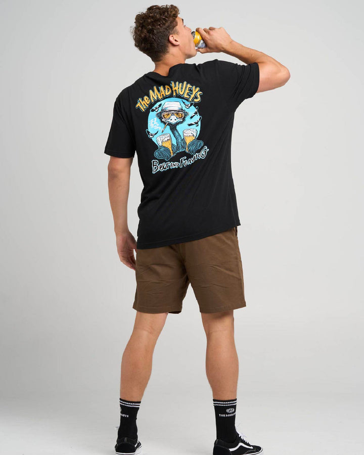 BEER AND FOAMING | SS TEE - BLACK