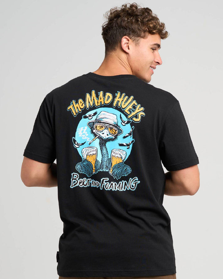 BEER AND FOAMING | SS TEE - BLACK