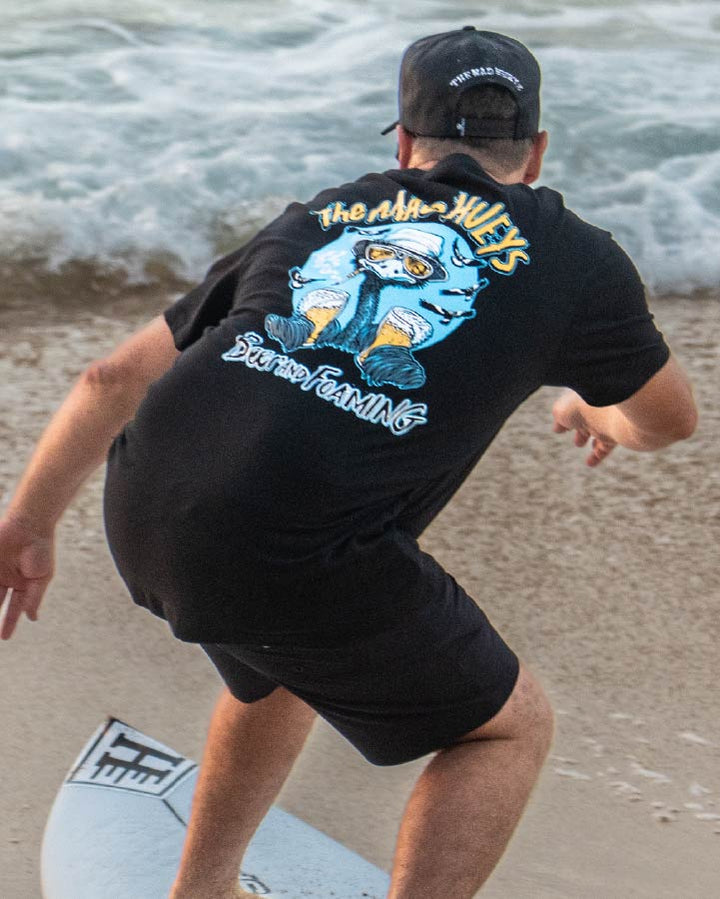 BEER AND FOAMING | SS TEE - BLACK