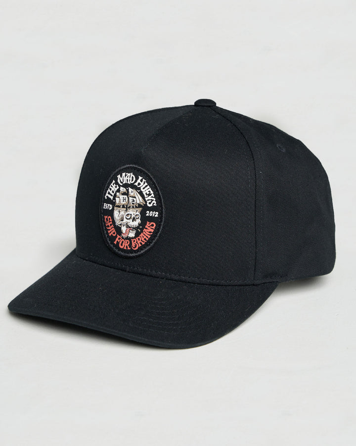 SHIP FOR BRAINS | TWILL SNAPBACK - BLACK