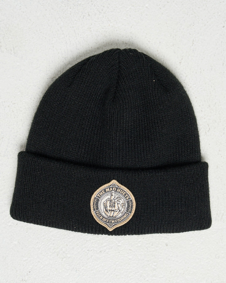 FK OFF FISH | STRAIGHT BEANIE - BLACK