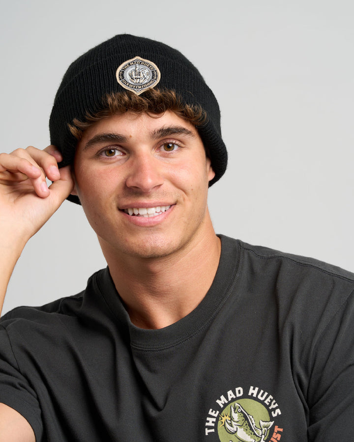 FK OFF FISH | STRAIGHT BEANIE - BLACK