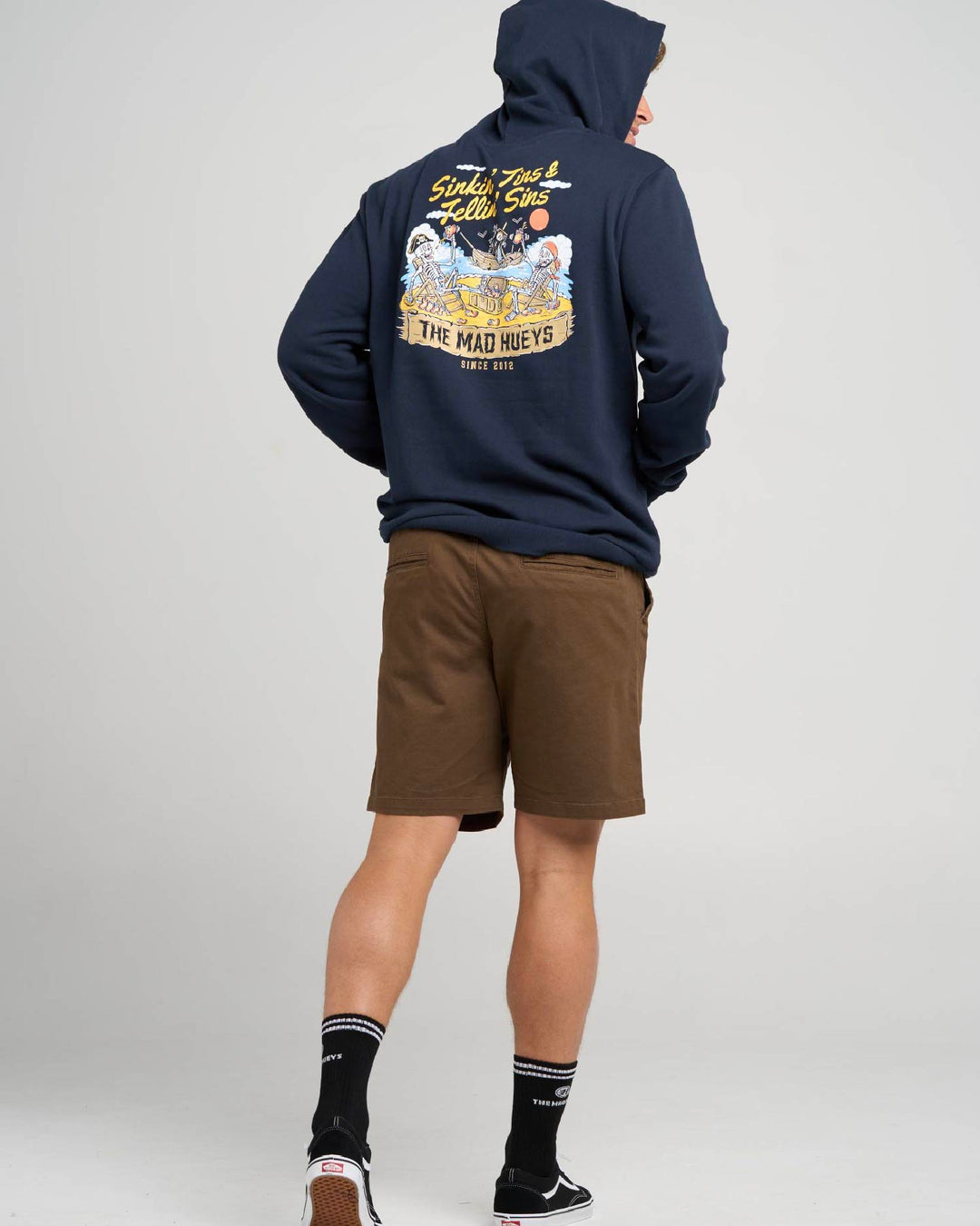 SINKIN TINS | HOODED PULLOVER - NAVY