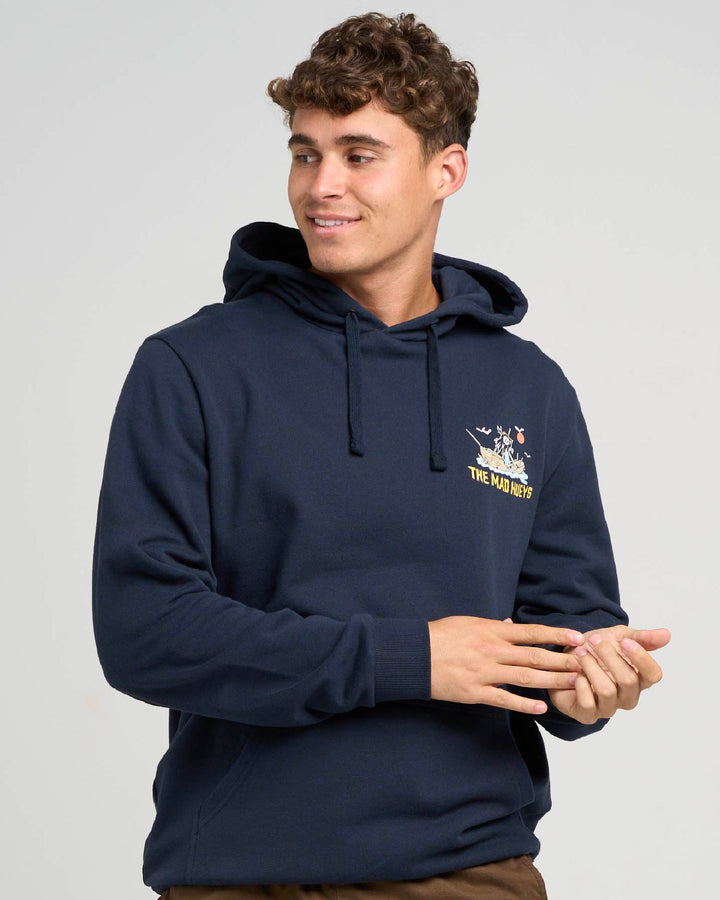 SINKIN TINS | HOODED PULLOVER - NAVY
