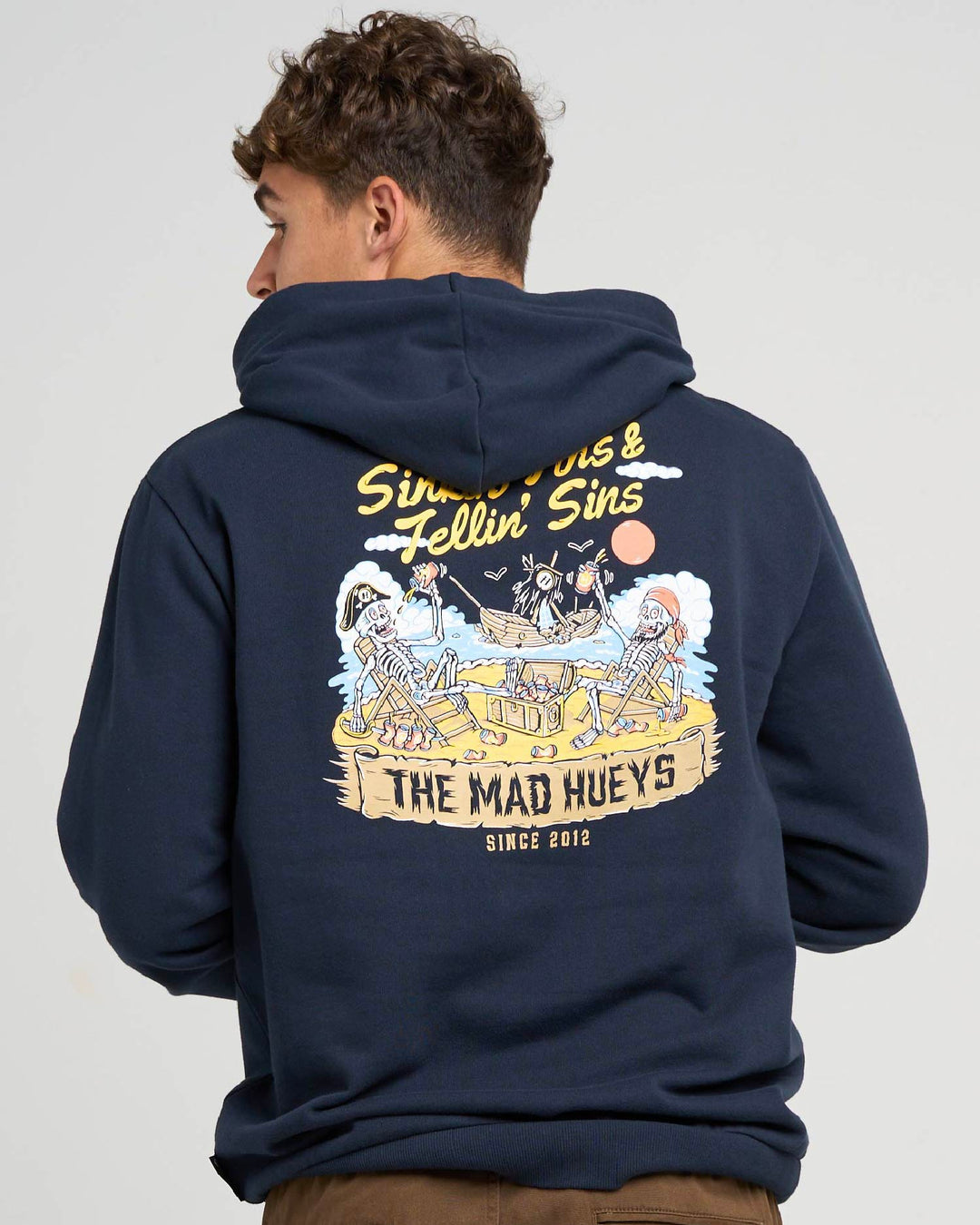 SINKIN TINS | HOODED PULLOVER - NAVY