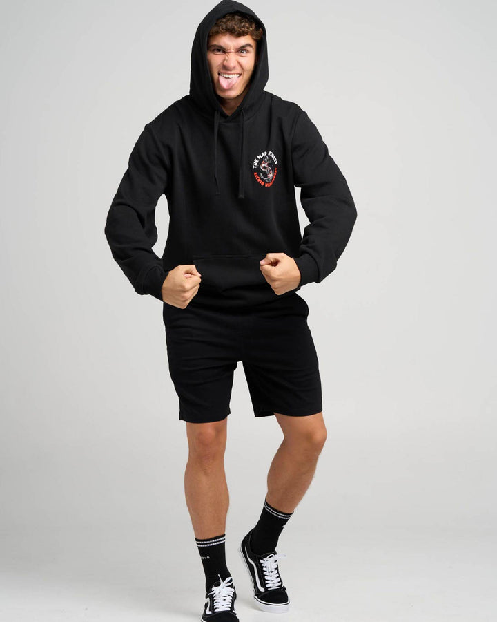 ANCHOR MANAGEMENT | HOODED PULLOVER - BLACK