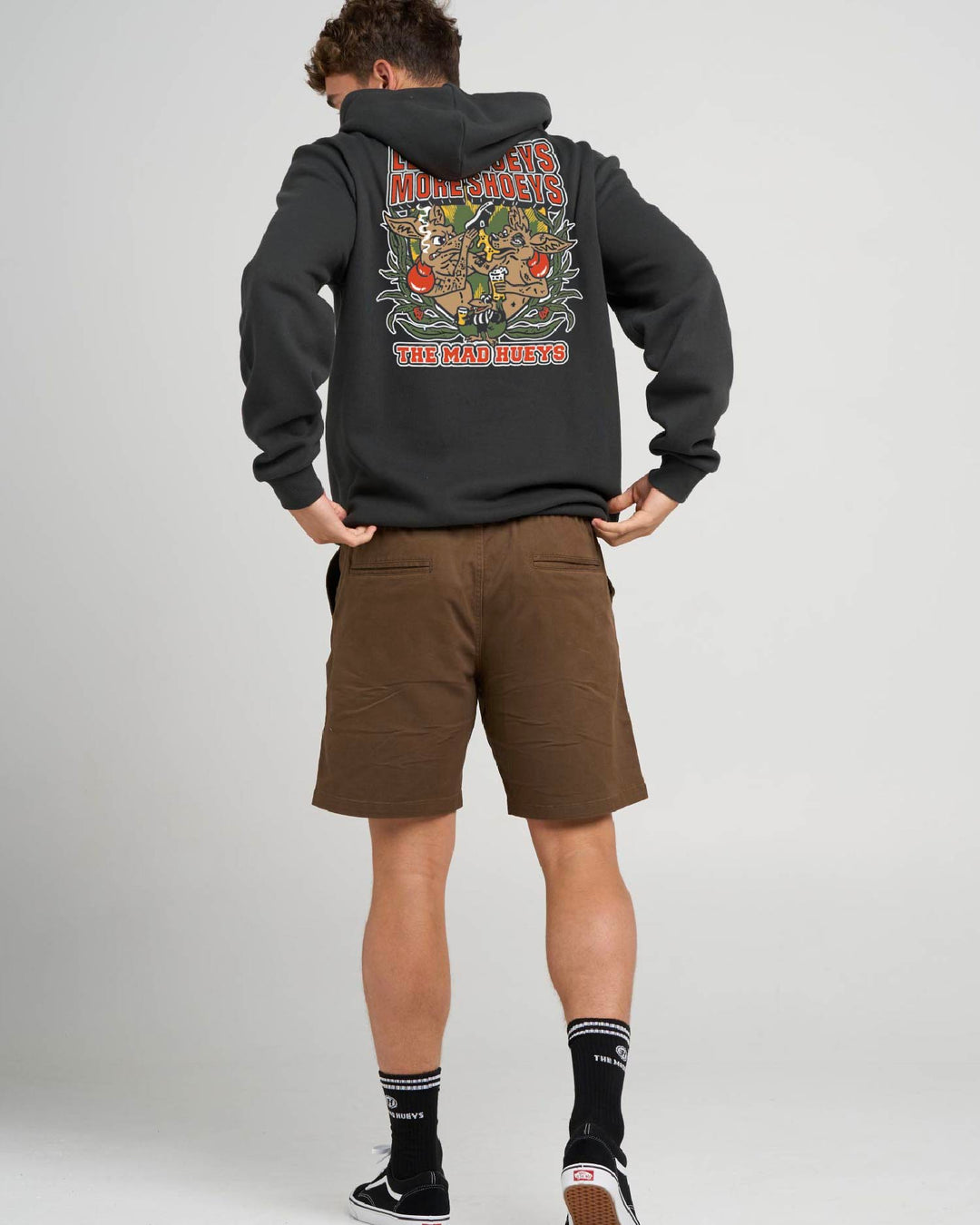 LESS BLUEYS | HOODED PULLOVER - VINTAGE BLACK