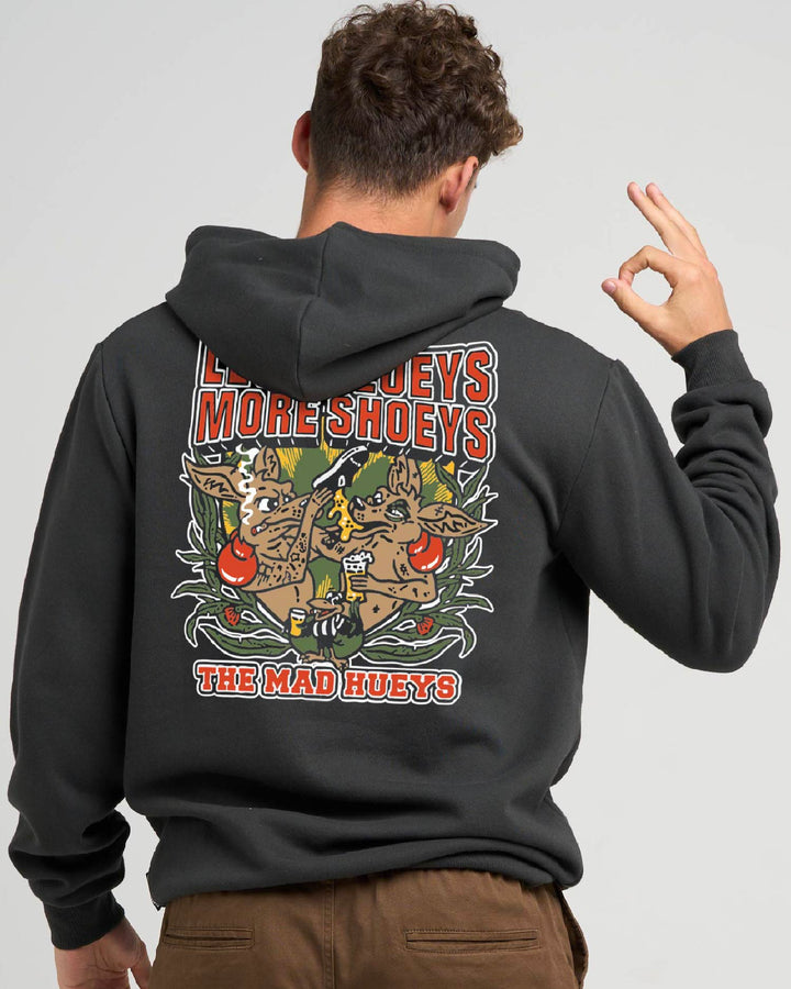 LESS BLUEYS | HOODED PULLOVER - VINTAGE BLACK