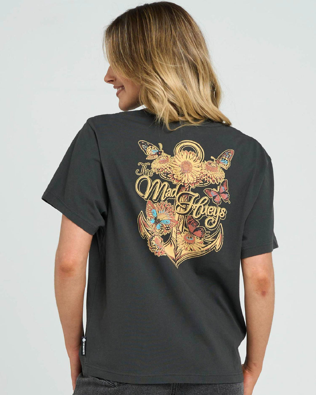 BUTTERFLY ANCHOR | WOMENS SS TEE - VINTAGE BLACK