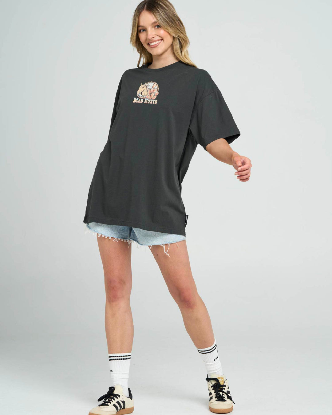 RANCH DRESSING | WOMENS OVERSIZED TEE - VINTAGE BLACK