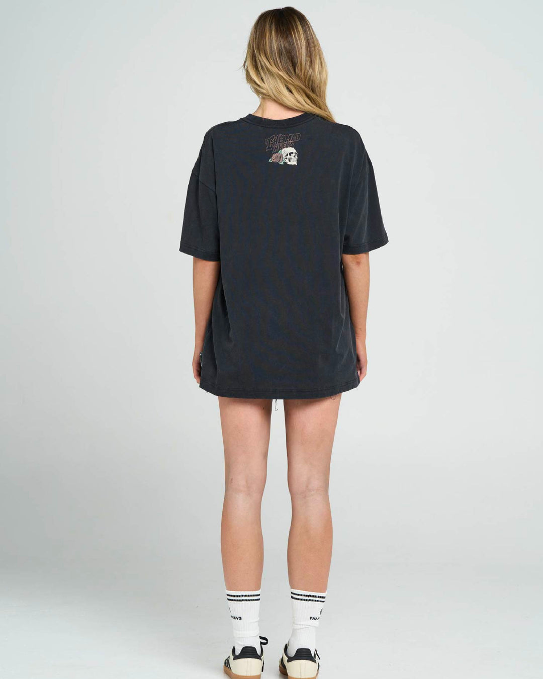 FREEDOM FOREVER | WOMENS OVERSIZED TEE - WASHED BLACK