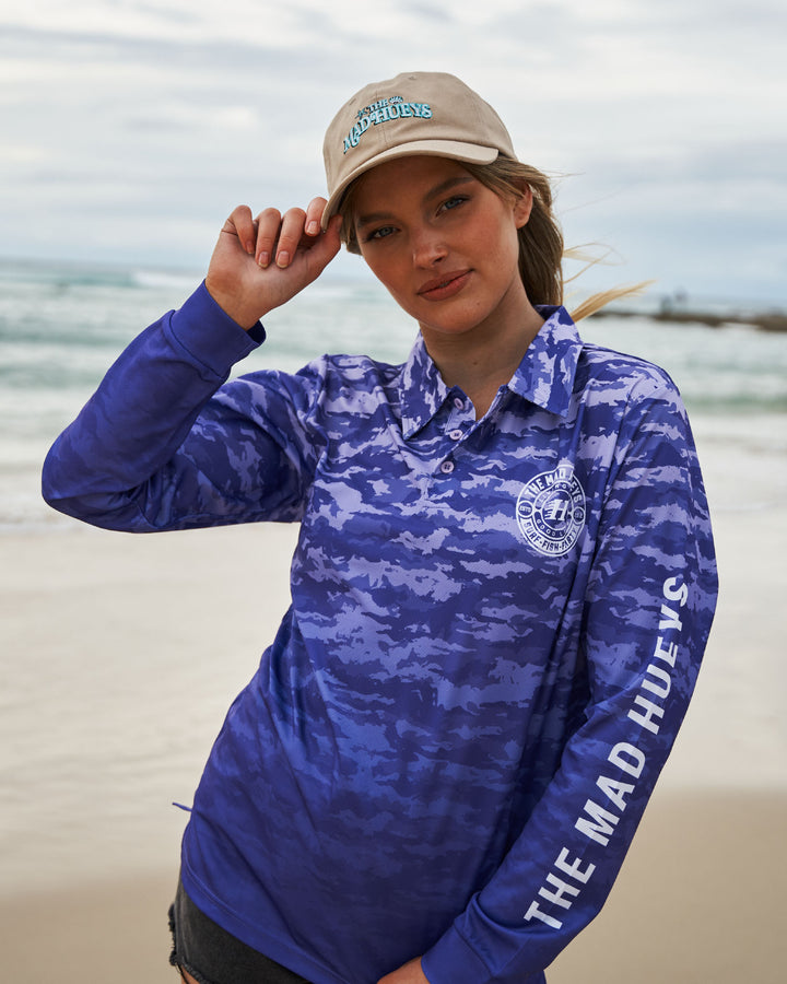 HUEYS GOOD LIFE | WOMENS UPF 50+ FISHING JERSEY - VIOLET