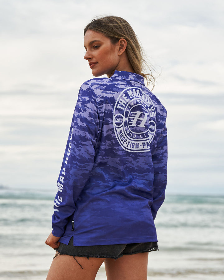 HUEYS GOOD LIFE | WOMENS UPF 50+ FISHING JERSEY - VIOLET