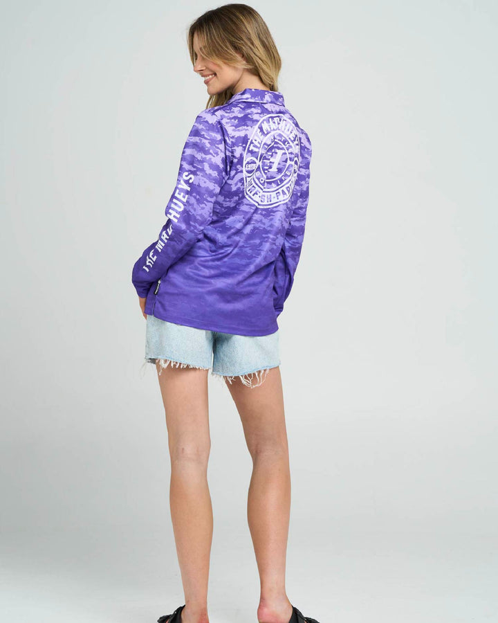 HUEYS GOOD LIFE | WOMENS UPF 50+ FISHING JERSEY - VIOLET