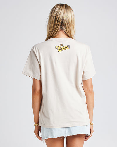 BUTTERFLY ANCHOR | WOMENS SS TEE - CEMENT