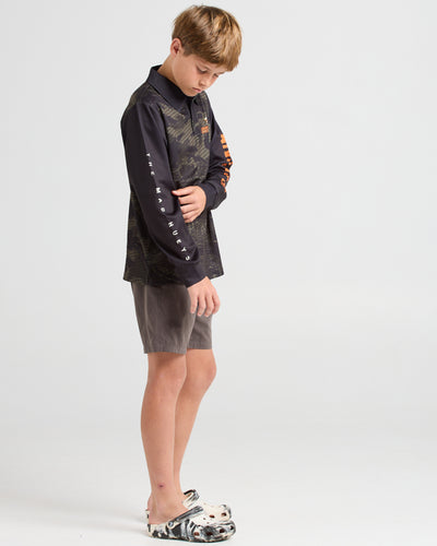 THE KRAKEN CAPTAIN | YOUTH FISHING JERSEY - OLIVE