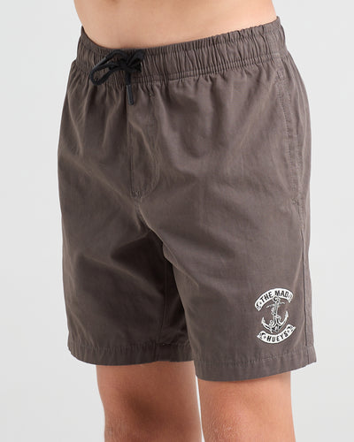 SKULL ANCHOR | YOUTH 14" VOLLEY SHORT - CHARCOAL