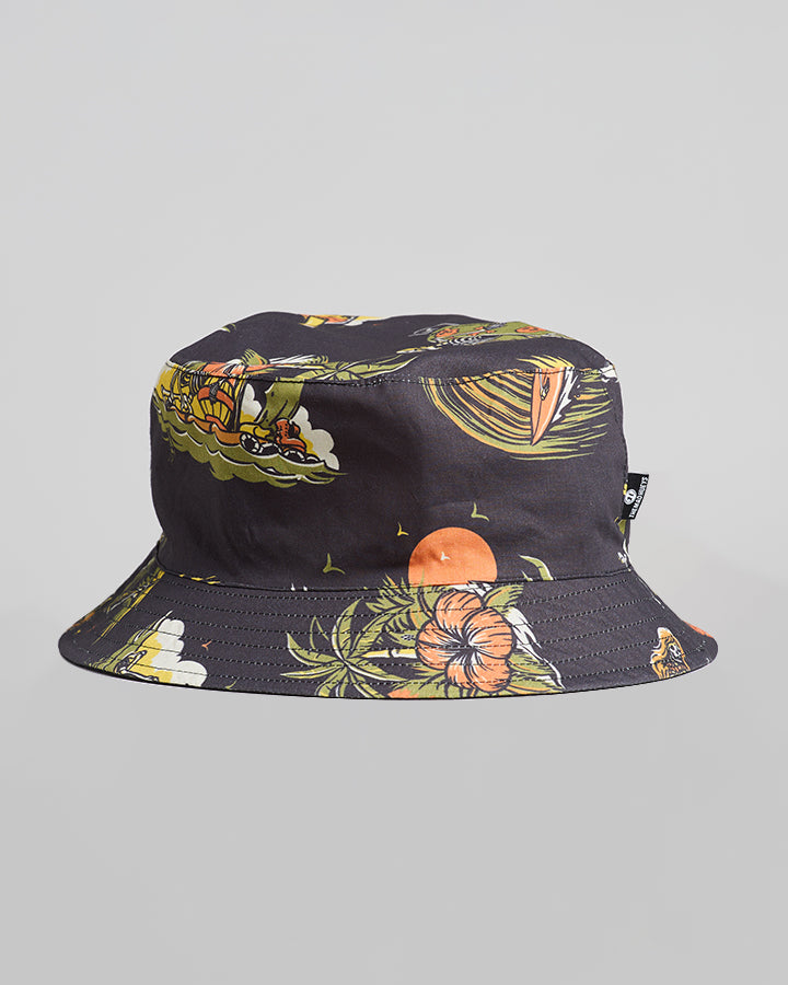 FROTHIN OUT | YOUTH REVERSIBLE BUCKET HAT - BLACK