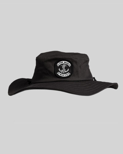 SKULL ANCHOR | YOUTH WIDE BRIM HAT - BLACK