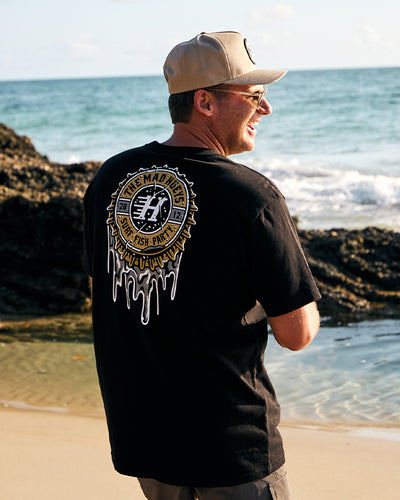 HUEYS COLD ONE | SS TEE - BLACK