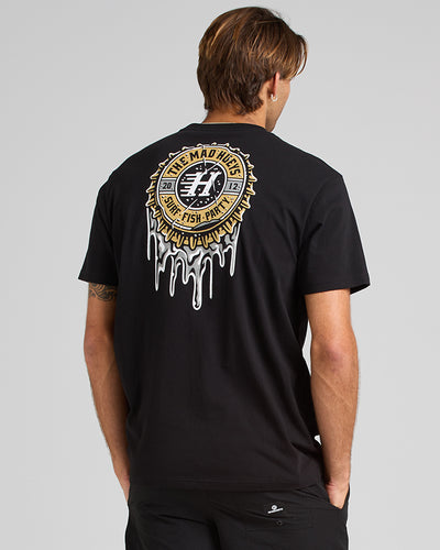 HUEYS COLD ONE | SS TEE - BLACK