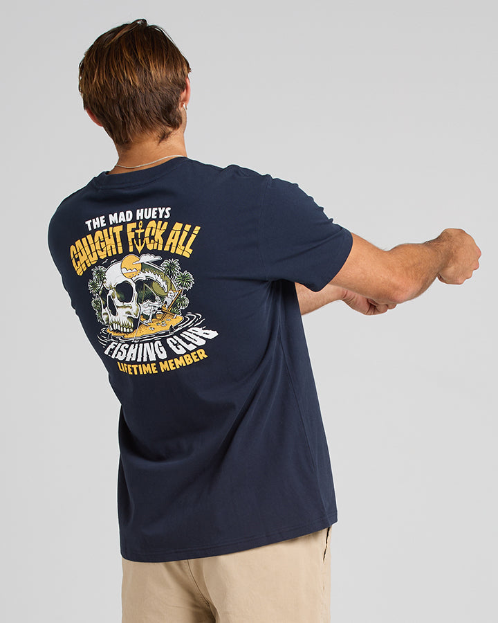 CAUGHT FK ALL | SS TEE - NAVY