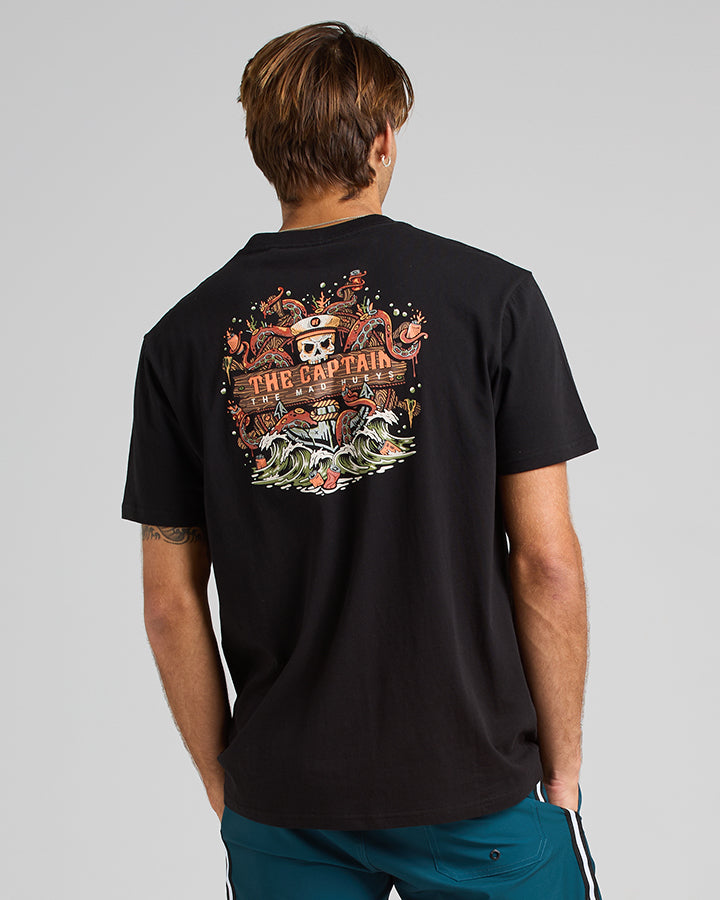 THE KRAKEN CAPTAIN | SS TEE - BLACK